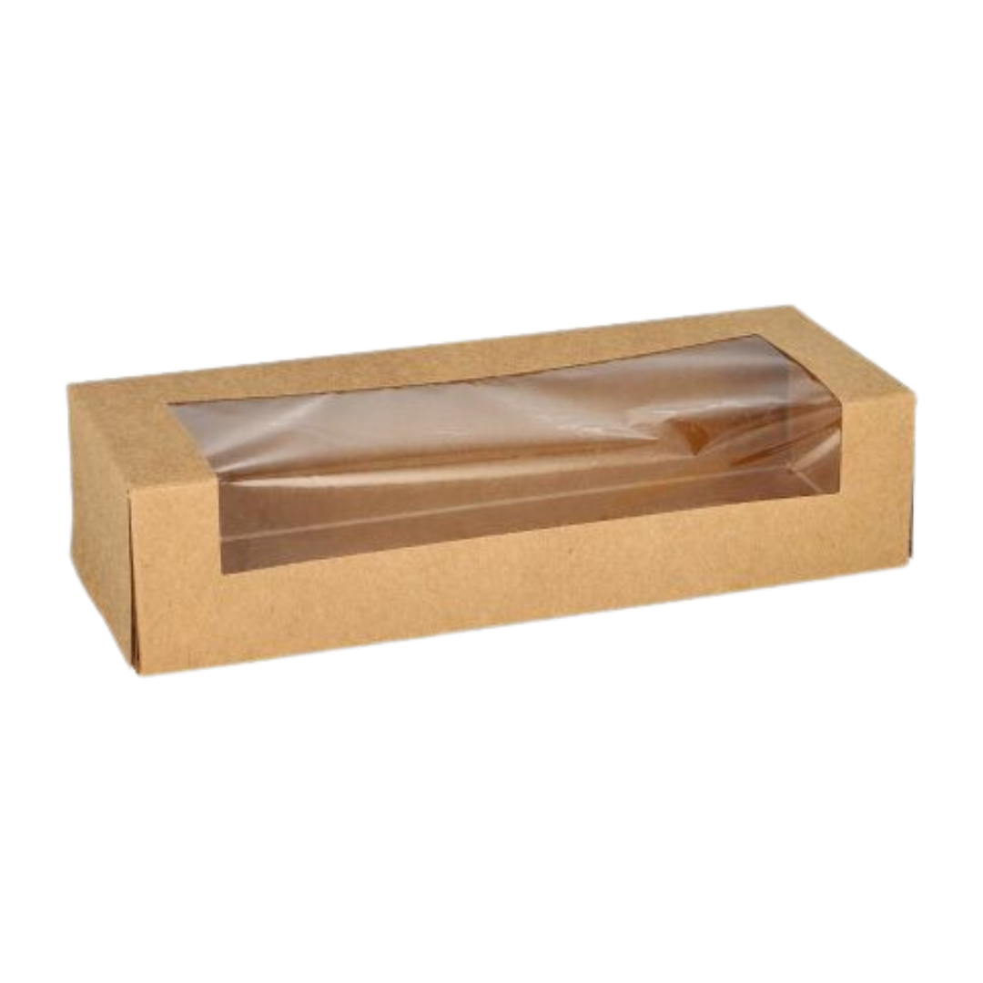 Sushi Box S mit Sichtfenster (19,5x7x4,5cm, 100 Stück)